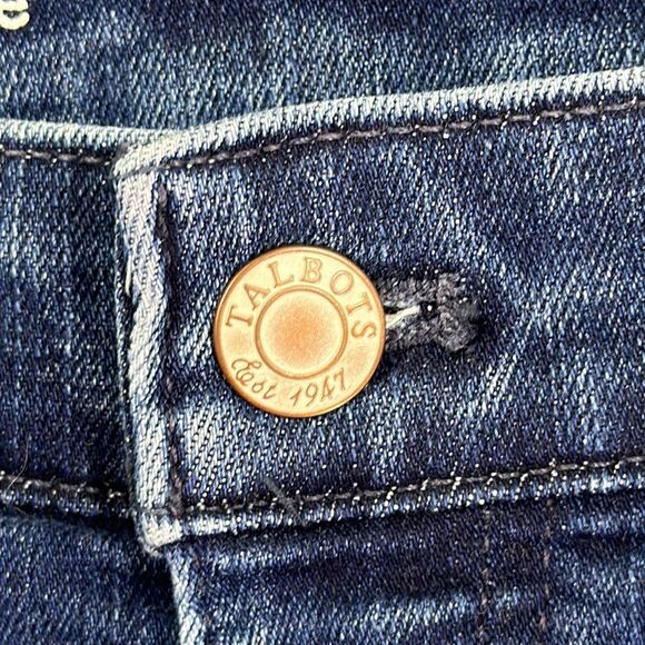 Talbots Jeans Size 8 Flawless Mid-Rise Slim Ankle Scalloped Detail - Picture 10 of 12